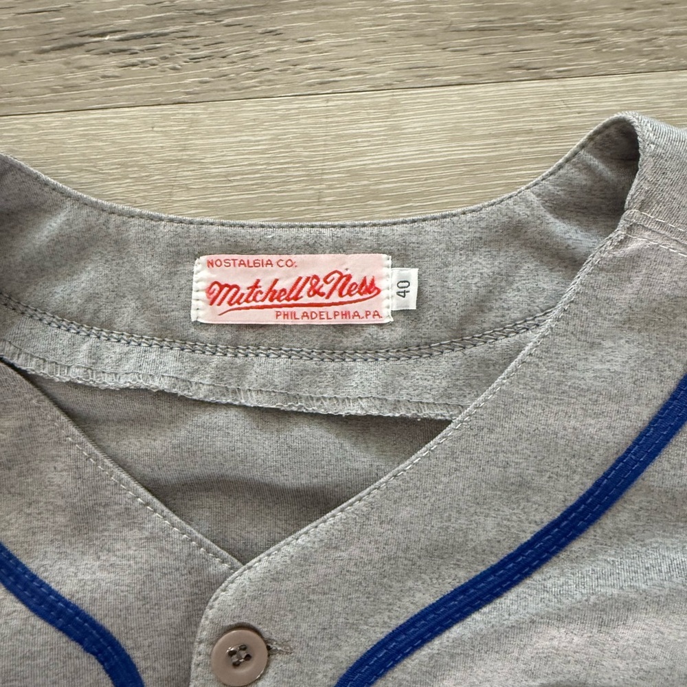 Gray Dodgers Sandy Koufax Jersey with Blue Trim - Picture 3 of 4
